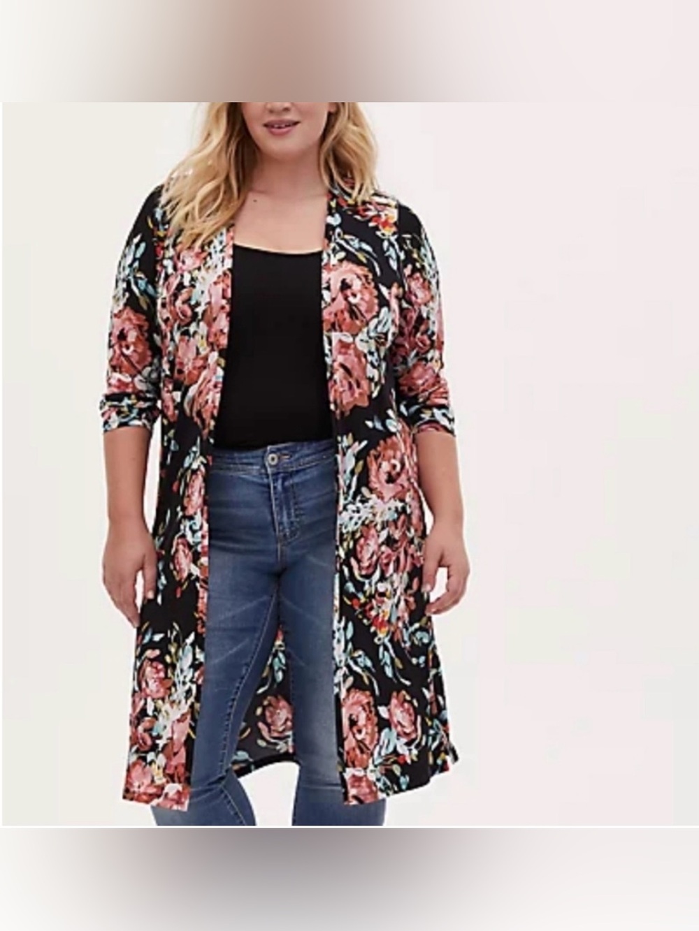 🌸 Torrid Premium Floral Duster Kimono – Size 1X – NWOT 🌸